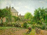 Camille Pissarro Canvas Paintings - The Artist's Garden at Eragny